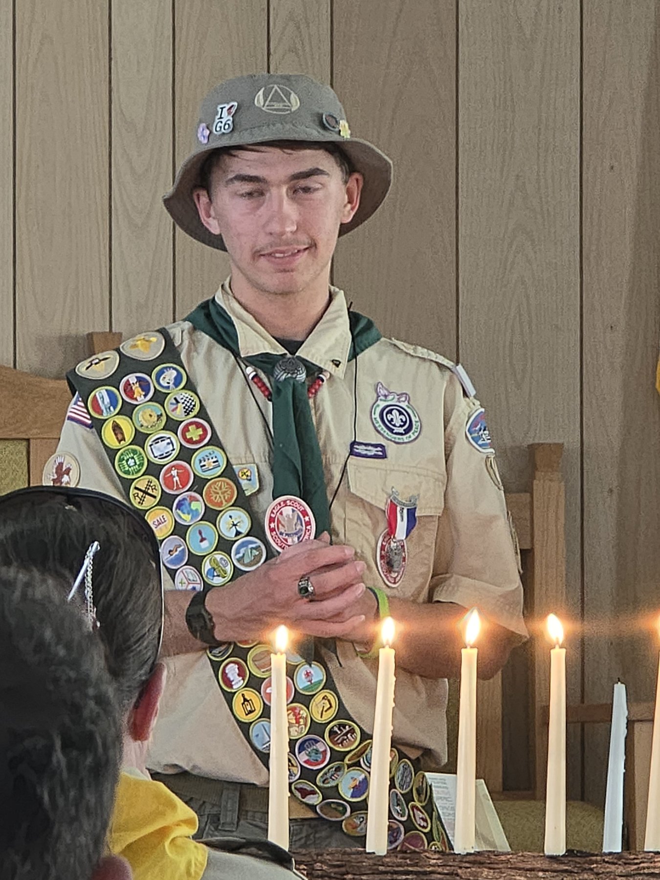 William Henry during his Eagle Scout court of honor